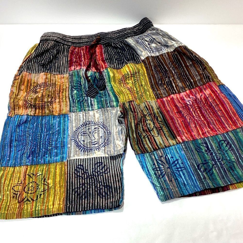 Rising International Brand Patchwork Shorts Cotton Festival Shorts Made In Nepal